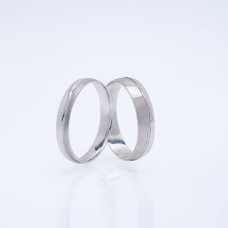 Burme od belog zlata sa kombinacijom mat i polirane teksture